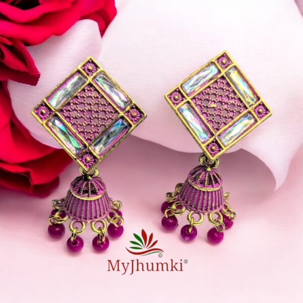Oxidised Jhumka Earring For Women